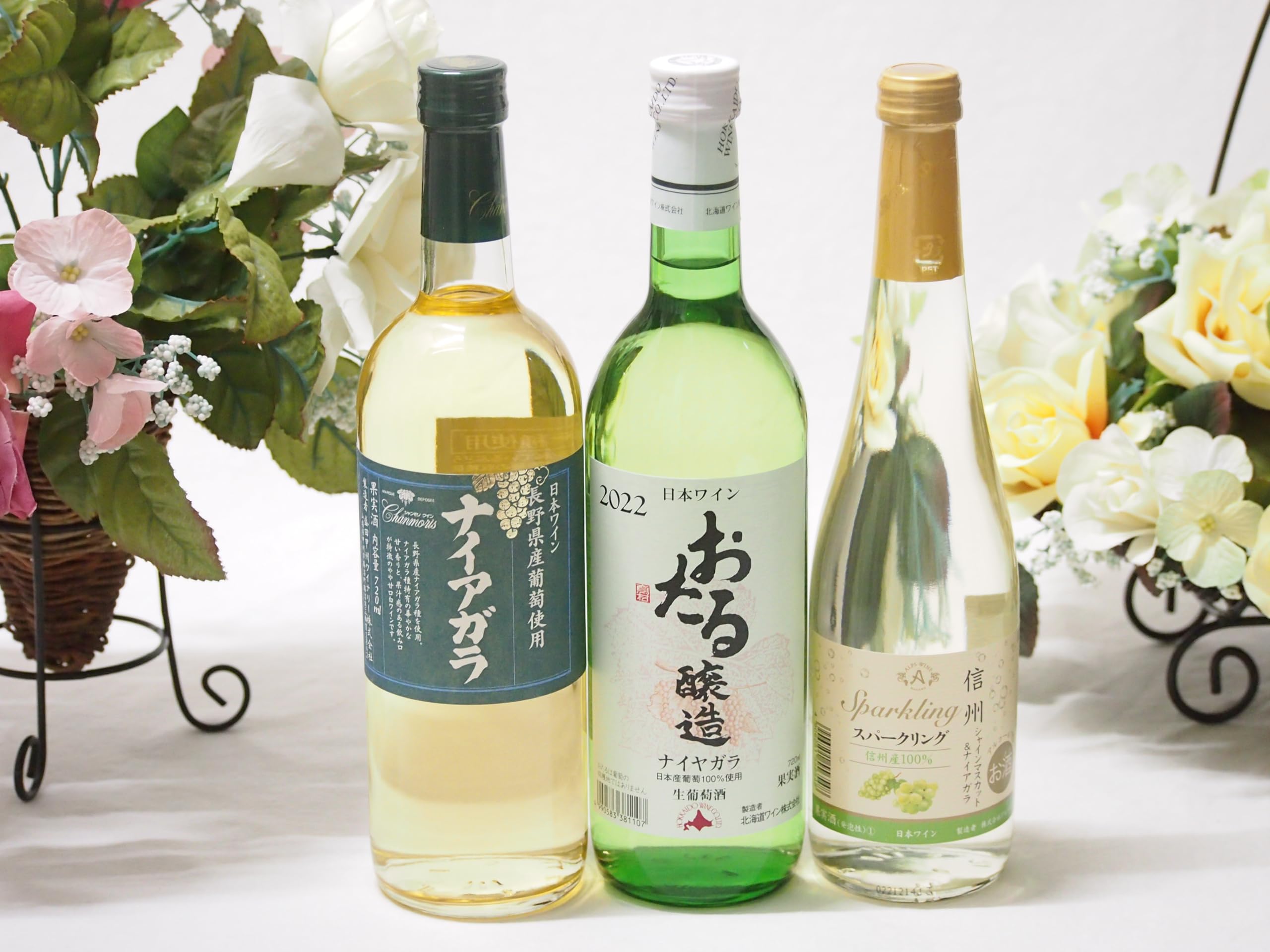 日本ワイン 北海道 白ワイン 3本セット Amazon.co.jp: ナイアガラ北海道×長野県白ワイン3本セット 長野県産